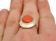 Red Coral Ring in Yellow Gold
