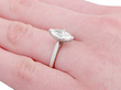 Marquise Diamond Solitaire Engagement Ring being worn