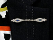 antique sapphire and diamond brooch wearing 