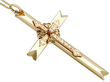 Yellow Gold Victorian Cross Pendant for Sale