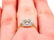 Art Deco Ring Being Worn