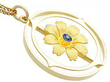 Antique Floral Sapphire Pendant 