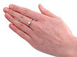 18ct White Gold Diamond Solitaire Ring Wearing