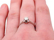 18ct White Gold Diamond Solitaire Ring Wearing Hand