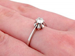 18ct White Gold Diamond Solitaire Ring Wearing Finger