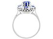 Sapphire and Diamond Cluster Ring Antique