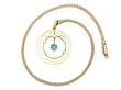 Antique Gold Aquamarine and Pearl Pendant in gold