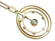 Antique Gold Aquamarine and Pearl Pendant reverse
