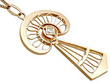 Art Nouveau 18ct Gold Pendant