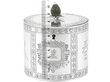 Aesthetic style silver tea caddy