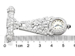Vintage Diamond Fob Watch Ruler