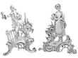 Antique Silver Menu Holders