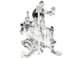 Antique Silver Menu Holders