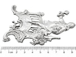 Antique Silver Menu Holders Size