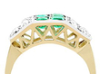 Vintage Gold Emerald Diamond Ring