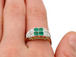Wearing Vintage Gold Emerald Diamond Ring