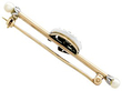 Antique Brooch with Pearls in Yellow Gold