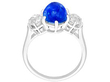 setting of Burma Sapphire Engagement Ring