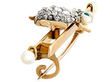 Gemstone Frog Brooch
