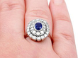 Wearing Sapphire Diamond Cluster