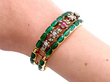 Vintage Russian Bracelet in Gold Wearing Wrist