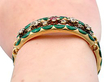 Vintage Russian Bracelet in Gold Hand Wearing
