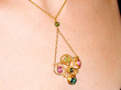 Victorian Gemstone Necklace being worn