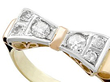 gold diamond bow ring