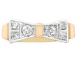 gold diamond bow ring