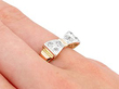 gold diamond bow ring