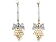 antique pearl grape earrings