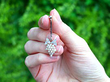 antique pearl grape earrings outside