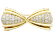 vintage yellow gold bow brooch with diamonds