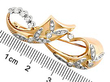 Vintage Gold and Diamond Brooch Size