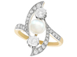 Art Nouveau Pearl and Diamond Ring 