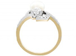 Art Nouveau Pearl and Diamond Ring 
