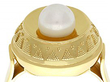vintage pearl ring in gold