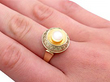 vintage pearl ring in gold