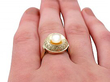 vintage pearl ring in gold
