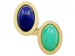 chrysoprase and lapis lazuli ring