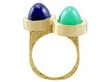 chrysoprase and lapis lazuli ring