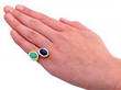 chrysoprase and lapis lazuli ring