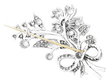 Victorian diamond spray brooch