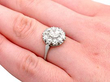 Platinum Cluster Diamond Engagement Ring