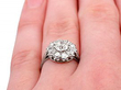 Platinum Cluster Diamond Engagement Ring