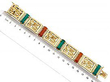 Yellow Gold Agate and Malachite Bracelet size
