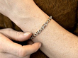 wearing an antique diamond bracelet in gold