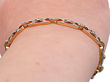 Wearing Antique Yellow Gold Bracelet with Diamonds Wearing