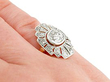 Art Deco Diamond Ring Wearing Hand