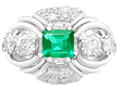 1950s Emerald and Diamond Ring